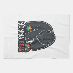 Linge De Cuisine Chemise Momma Bear Rainbow Vintage Gravure Design 