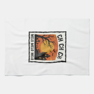 Linge De Cuisine Chemise silhouette d'arbre hanté Halloween vintage
