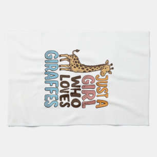 Linge De Cuisine Chemise Vintage Juste Une Fille Qui Aime Les Giraf
