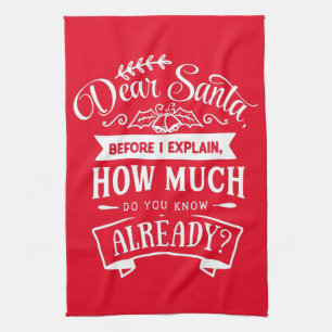 Linge De Cuisine Cher Père Noël, avant d'expliquer la citation amus