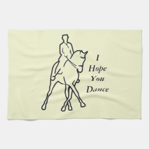 Linge De Cuisine Cheval de dressage et cavalier - demi de passage