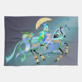 Linge De Cuisine Cheval enchanté Ride paon showgirl