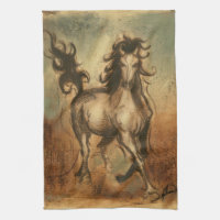 Cheval sauvage et couleurs chaudes