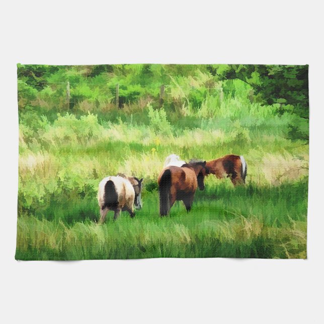 LINGE DE CUISINE CHEVAUX (Horizontal)