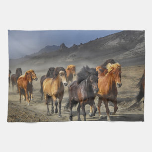 Linge De Cuisine Chevaux de se précipiter