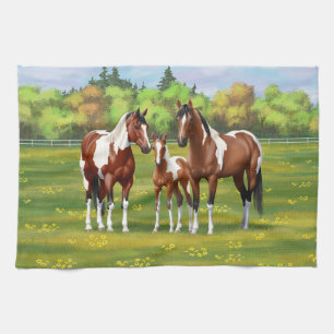 Linge De Cuisine Chevaux Du Quartier De Peinture De Baie Pinto En P