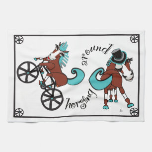 Linge De Cuisine chevaux humoristiques