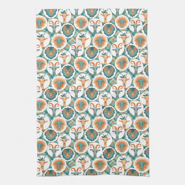 Linge De Cuisine Chèvres Hipster | par TotallyGoatally™ (Vertical)