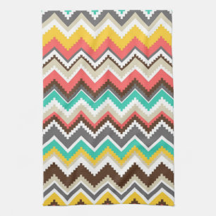 Linge De Cuisine Chevron tribal