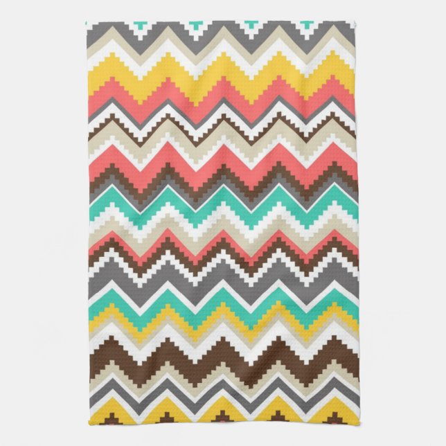 Linge De Cuisine Chevron tribal (Vertical)