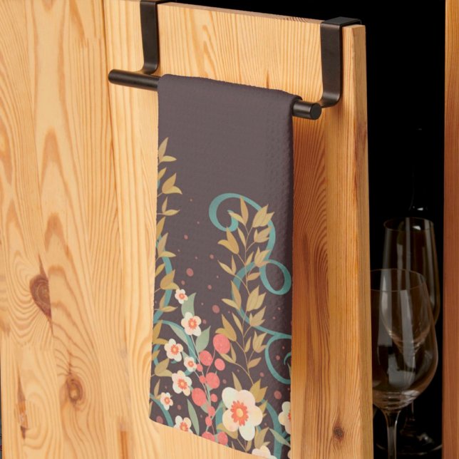 Linge De Cuisine Chic Élégant Design Joli Modèle Floral (Créateur téléchargé)