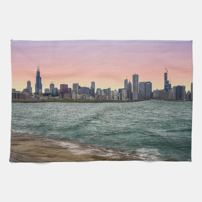Linge De Cuisine Chicago Skyline (Horizontal)