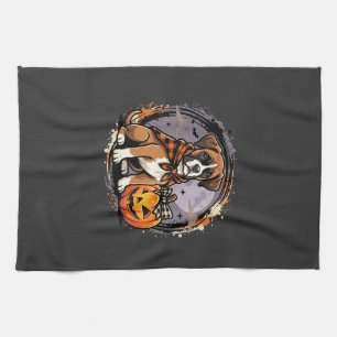 Linge De Cuisine Chien Boxer Halloween Citrouille Sublimation