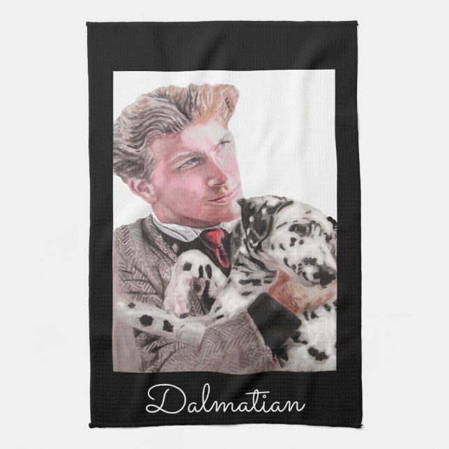 Linge De Cuisine Chien dalmate Aquarelle Chiens Chiens Animaux de c (Vertical)