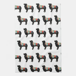 Linge De Cuisine Chien de Berger Aussie race Selle Florale Bohémien