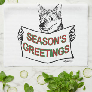 Linge De Cuisine Chien de Noël : Bonnes Fêtes !