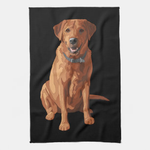 Linge De Cuisine Chien du Labrador jaune rouge renard