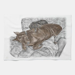 Linge De Cuisine Chien et chiot de Doberman