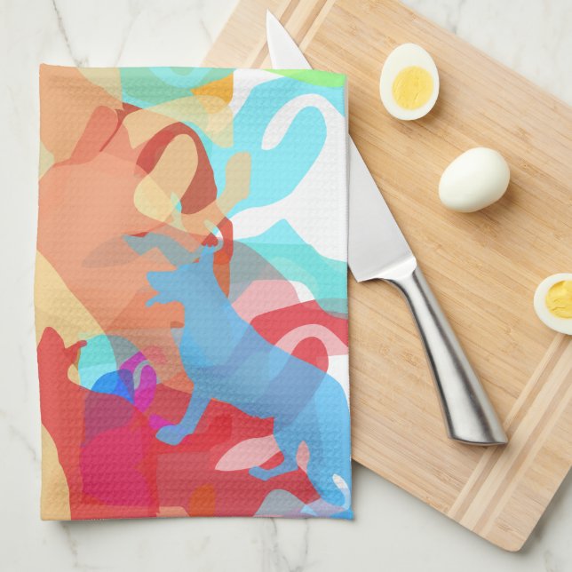 Linge De Cuisine Chiens bergers (Quart Plié)