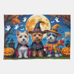 Linge De Cuisine Chiens Cairn Terrier Citrouille Halloween Drôle