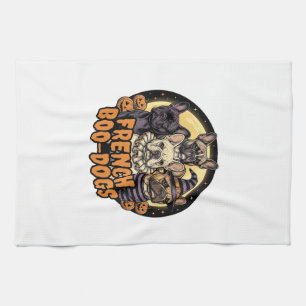 Linge De Cuisine Chiens de French Boo Halloween Création Bouledogue