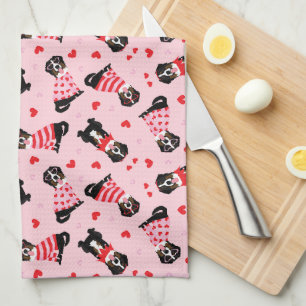 Linge De Cuisine Chiens de montagne bernois de la Saint-Valentin