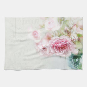 Linge De Cuisine Chiffon de vaisselle « shabby rose "