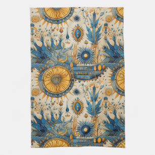 Linge De Cuisine Chinoiserie Oiseaux Exotiques Motif Botanique (1)