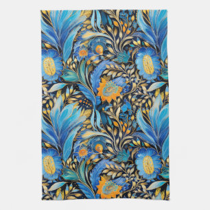 Linge De Cuisine Chinoiserie Oiseaux Exotiques Motif Botanique (3)