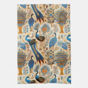 Linge De Cuisine Chinoiserie Oiseaux Exotiques Motif Botanique (8)