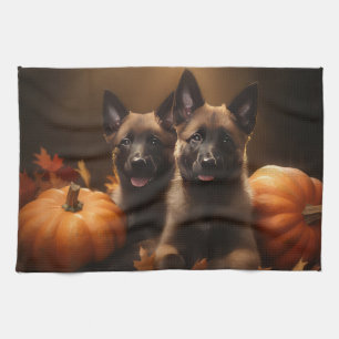Linge De Cuisine Chiots Berger Belge Délice d'Automne Citrouille