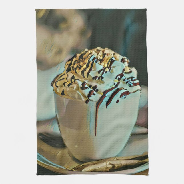 Linge De Cuisine Chocolat à la crème glacée (Vertical)