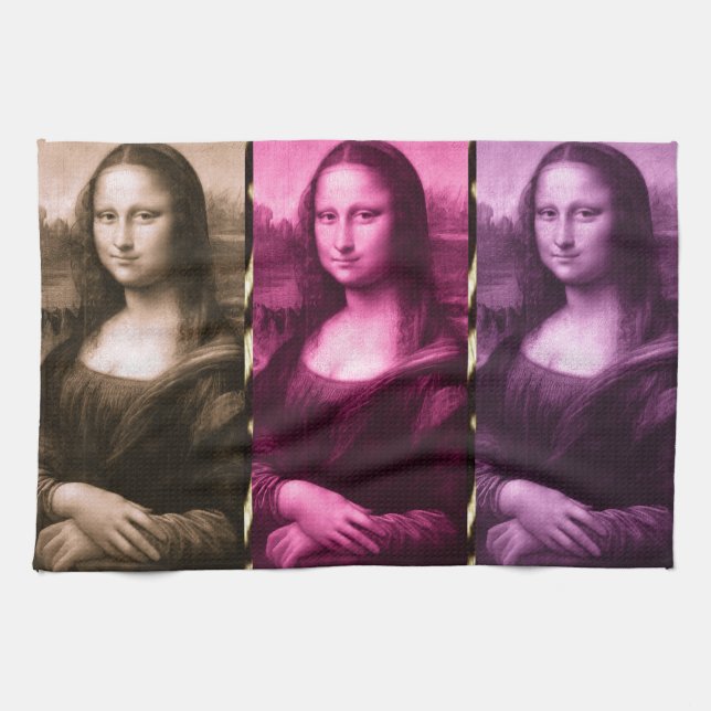 Linge De Cuisine Chocolat rose violet Poster de animal Mona Lisa (Horizontal)