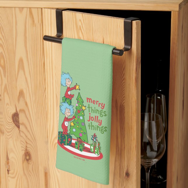 Linge De Cuisine Chose Une Chose Deux Merry Things Jolly Things (Pliage en tiers)