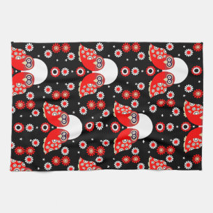 Linge De Cuisine Chouette d'art populaire