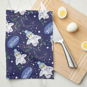 Linge De Cuisine Chouette neige avec Casquette Happy Hoots Motif No