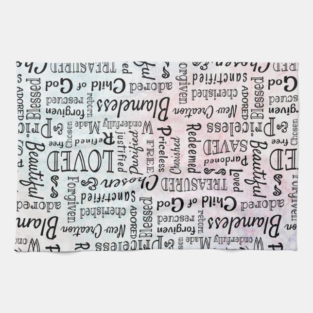 Linge De Cuisine Chrétien Chrétien Paroles D'Affirmation (Horizontal)
