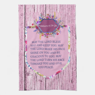 Linge De Cuisine Christian La Bible Florale Rose Verse
