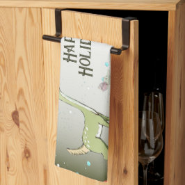 Linge De Cuisine Christmas Celebration Green Deers Holidays Cute