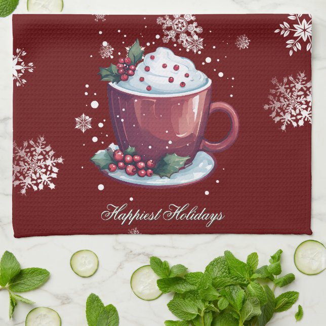 Linge De Cuisine Christmas Cup of Hot Chocolate | Red (Plié)