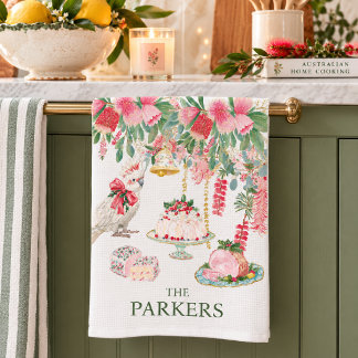 Linge De Cuisine Christmas Down Under Personalized Kitchen Towel