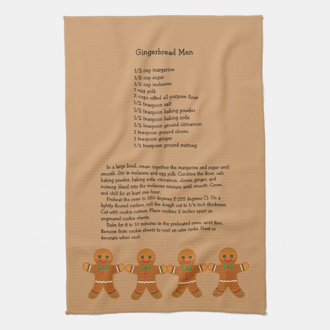 Linge De Cuisine Christmas Gingerbread Hommes Recette (Vertical)