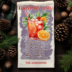 Linge De Cuisine Christmas Punch Holiday Cocktail Recette personnal