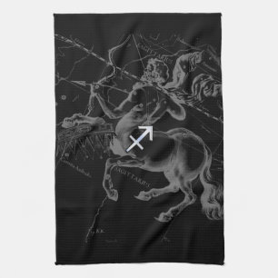 Linge De Cuisine Chrome Sagittarius Zodiac Sign Hevelius circa 1690