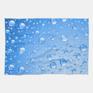 Linge De Cuisine Ciel métallique Bleu Pluie gouttes