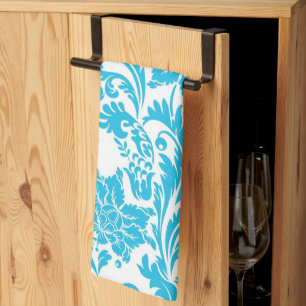 Linge De Cuisine Ciel vintage bleu Damas