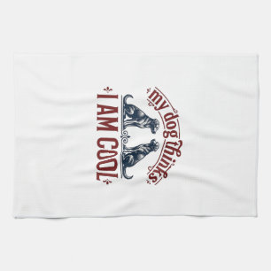 Linge De Cuisine Citation de chien drôle Gravure vintage Design de