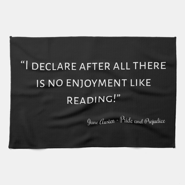 Linge De Cuisine Citation de fierté et de préjudice III (Horizontal)