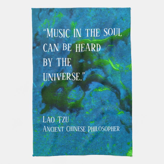 Linge De Cuisine Citation de Lao Tzu (Vertical)