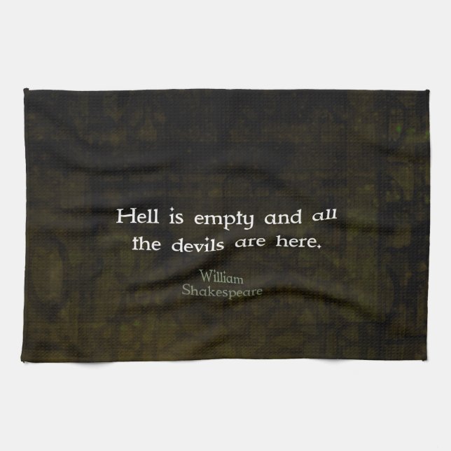 Linge De Cuisine Citation humoristique de William Shakespeare Witty (Horizontal)